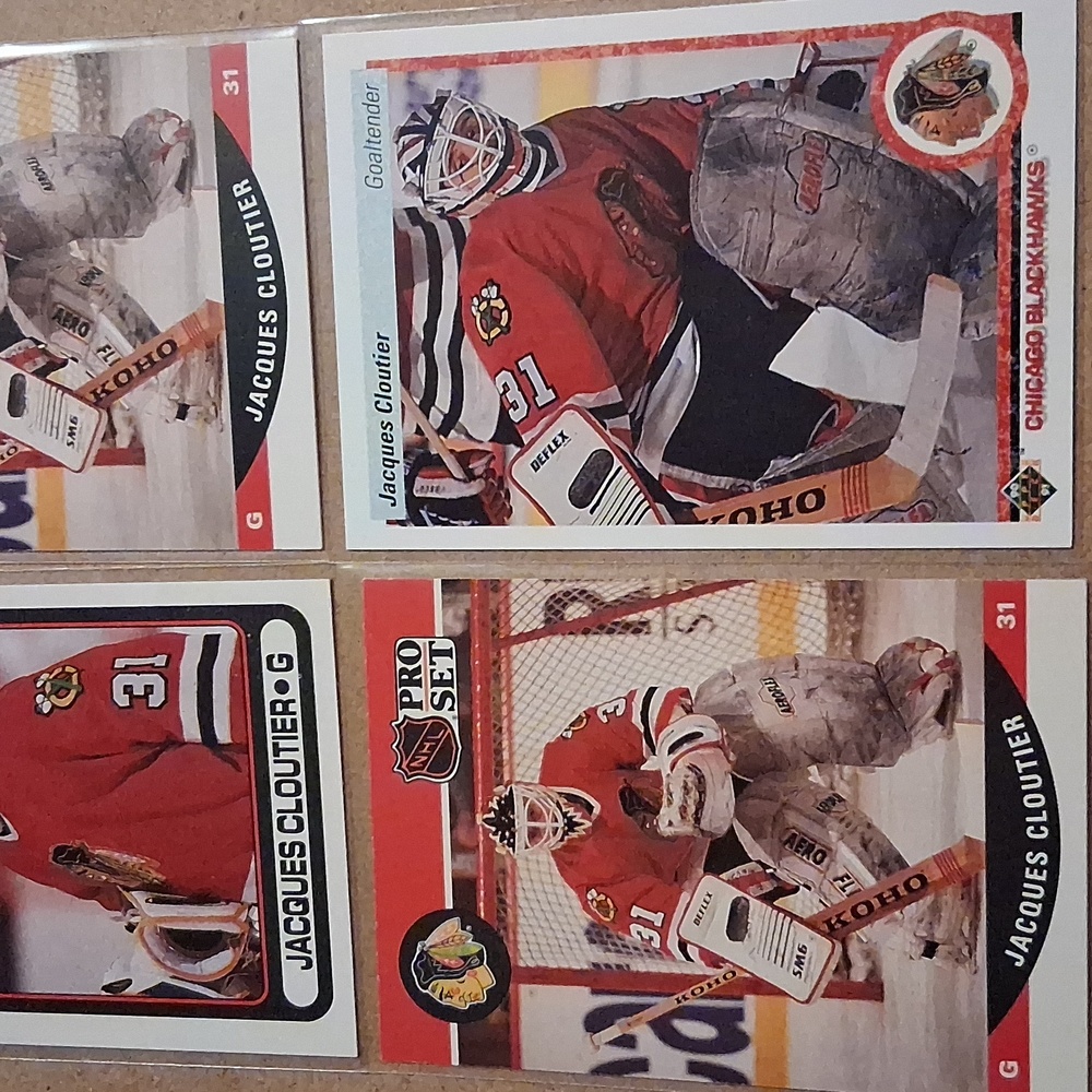 Jacques Cloutier Chicago Blackhawks NHL Hockey Rookie Cards